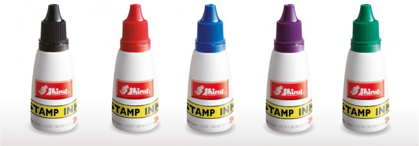 Tintas base agua para sellar papel.