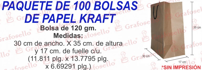 Bolsas de papel kraft *****$935.00*****
