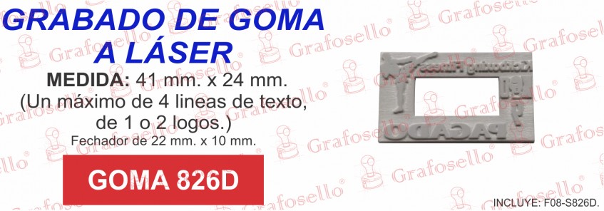 Goma láser 826D $399