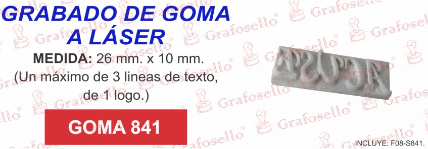 Goma láser 841 $82.84