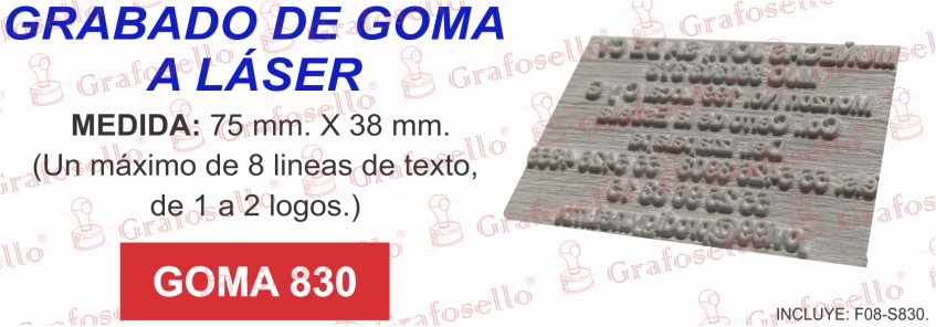 Goma láser 830    *$249.76*